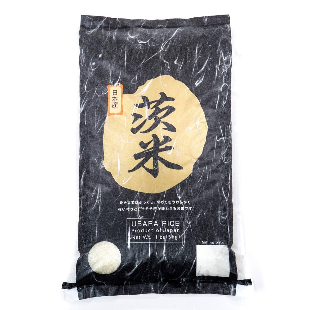 Ubara Rice, Extra Premium Japanese White Rices, Product of JAPAN, Highest Grade Short Grain Sticky Rice, Delicious for Sushi and Onigiri - 11 Lbs (5Kg)