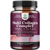 Advanced Multi Collagen Complex - Ageless Multi Collagen Peptides Supplements with Type 1 2 3 5 & X & Biotin for Hair, Skin and Nails Vitamins - Biotin Supplements for Women & Men - 90 Count view 1