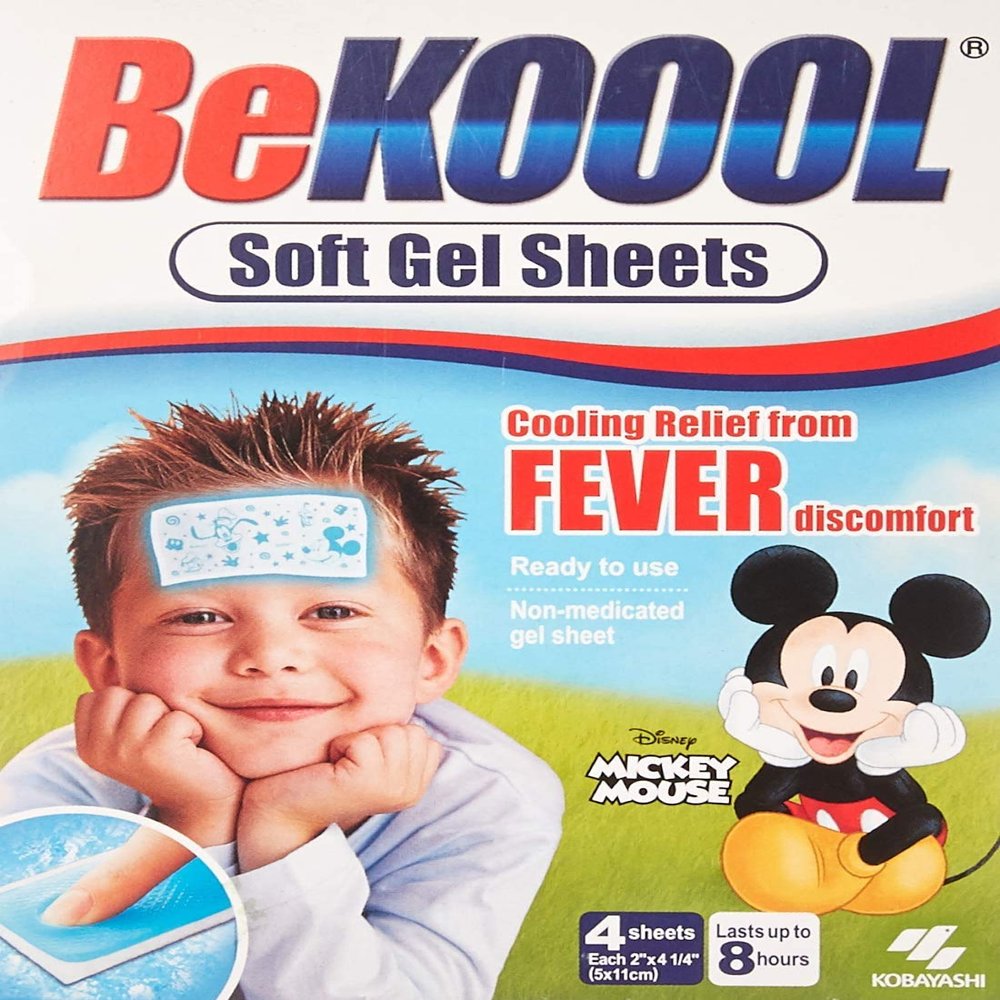 Be Koool Disney Characters Fever Relief Soft Gel Sheets 96 Count