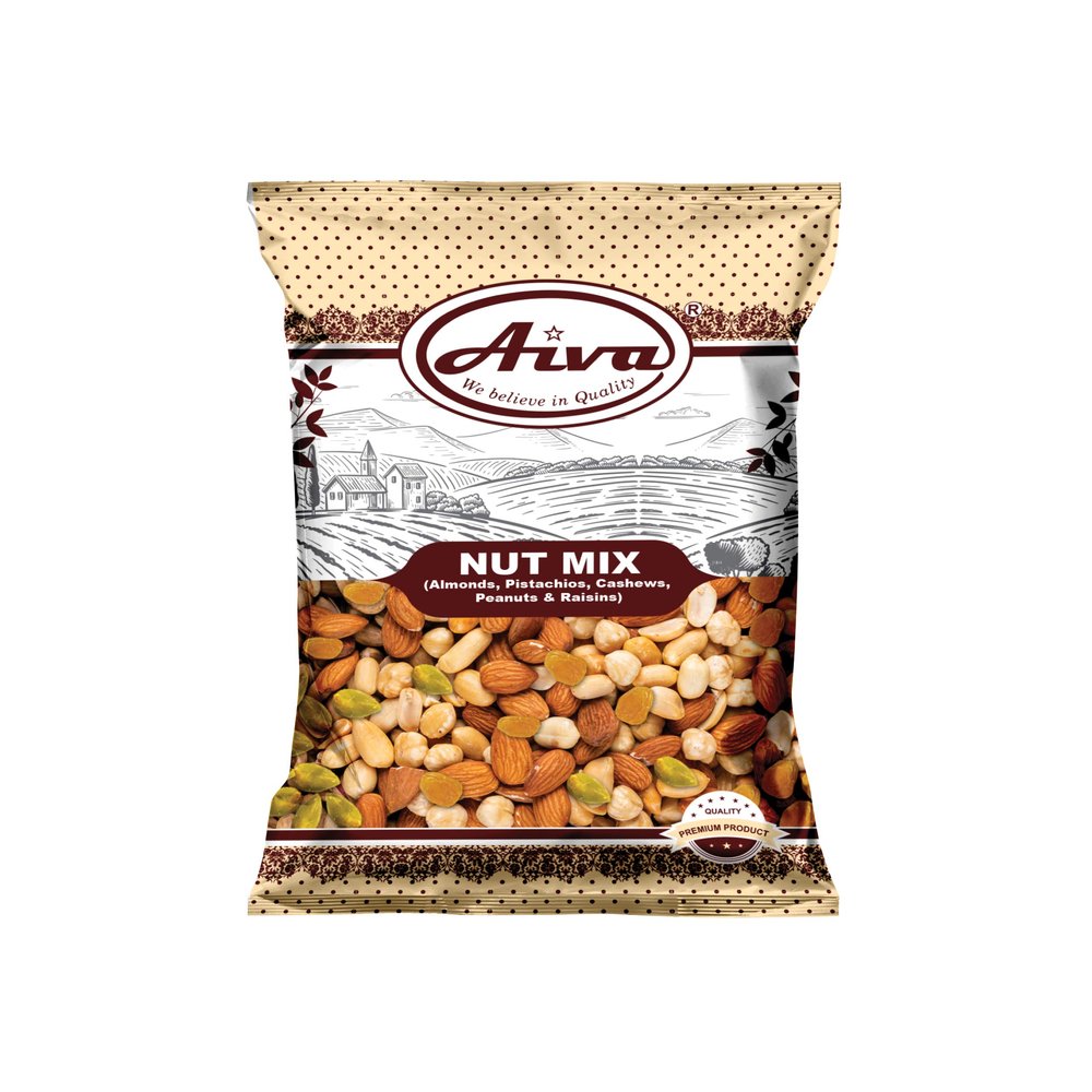 AIVA NUT MIX (Almonds, Pistachios, Cashews, Peanuts, & Raisins) 2 LB (32 Oz)