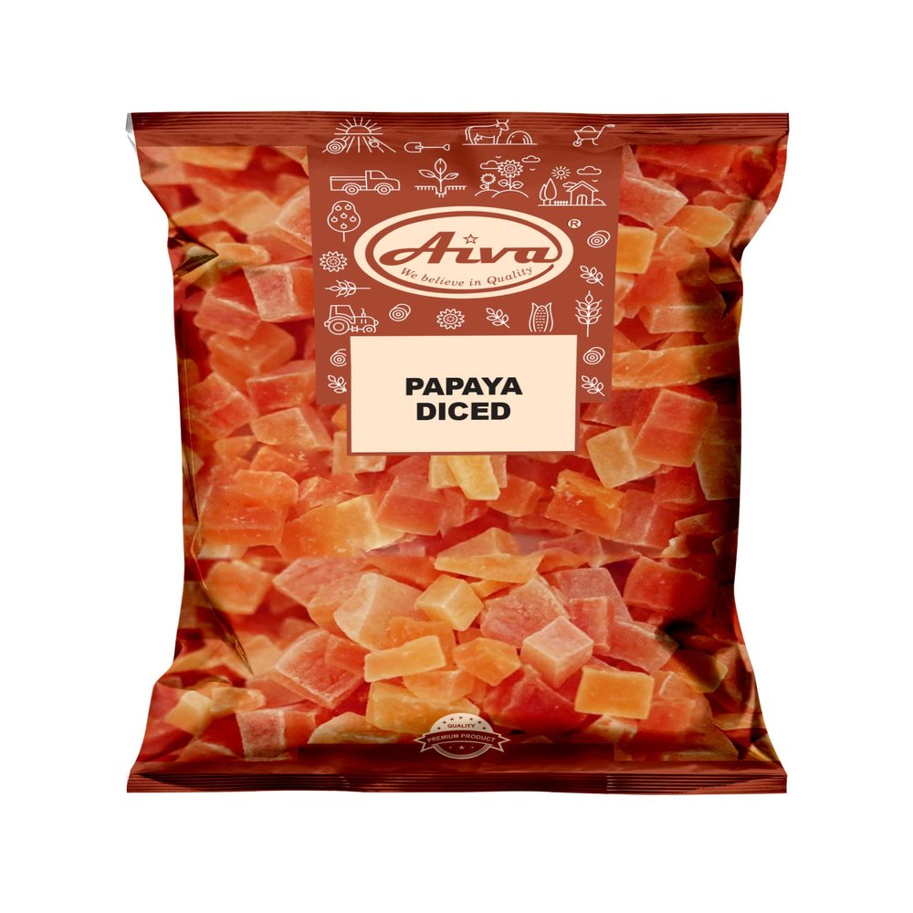 Aiva Dried Papaya Diced (4 LB - Bulk)