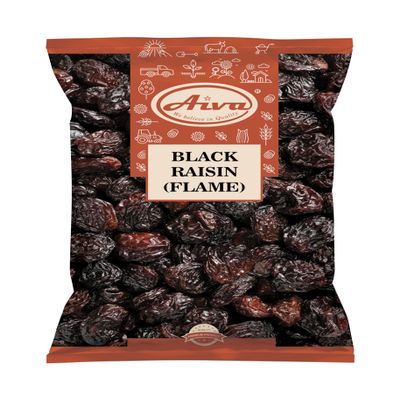 Aiva California Flame Black Raisins, Seedless (2 LB Bulk)  Premium Dried Fruit for Snacking, Baking, and Cooking
