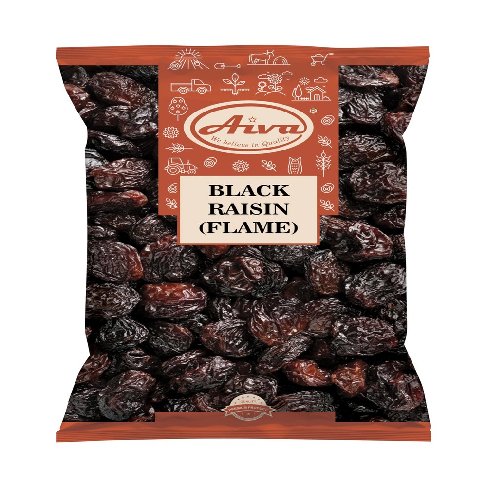 Aiva California Flame Black Raisins, Seedless (2 LB Bulk)  Premium Dried Fruit for Snacking, Baking, and Cooking
