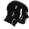 Latex Hood Mask with Holes for Eyes Nose and Red Lip Rim (XL) view 4