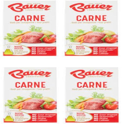 Bauer Brodo Di Carne Beef Bouillon 6 Cubes x 10gm , Pack of 4