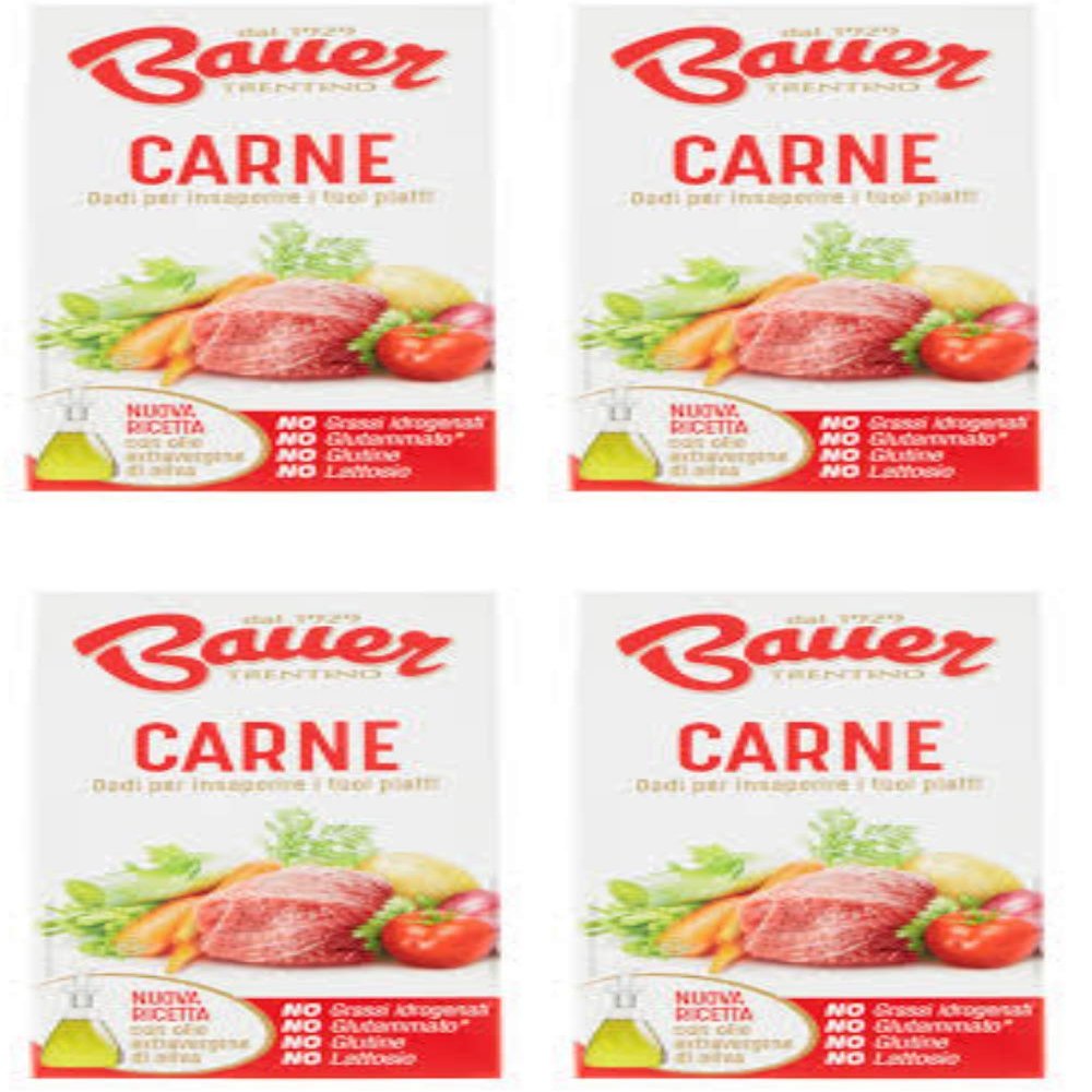 Bauer Brodo Di Carne Beef Bouillon 6 Cubes x 10gm , Pack of 4