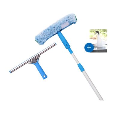 Shower Squeegees, With Microfiber Scrubber, Rubber Glass Wiper Blades Adjustable Window Cleaning Combo (Color : A)