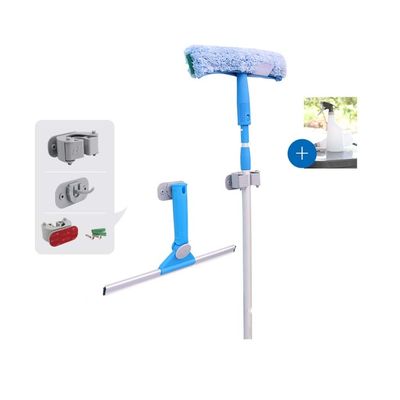 Shower Squeegees, With Watering Can, Microfiber Scrubber, Adjustable Rubber Glass Wiper Blades For Home Kitchen Windows Mirror Shower Car (Color : B, Size : Brush head 35cm)