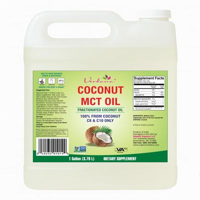 Verdana MCT Oil, Fractionated, 100% from Coconut - 1 Gallon - Kosher Food Grade, Vegan, Non-GMO - Great for Keto and Paleo Diet (128 Fl Oz)