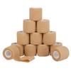 12 Pack Self Adherent Cohesive Wrap Bandages 2 Inches X 5 Yards,First Aid Tape, Elastic Self Adhesive Tape, Athletic, Sports wrap Tape, Bandage Wrap for Sports, Wrist, Skin Colour Athletic Tape view 1