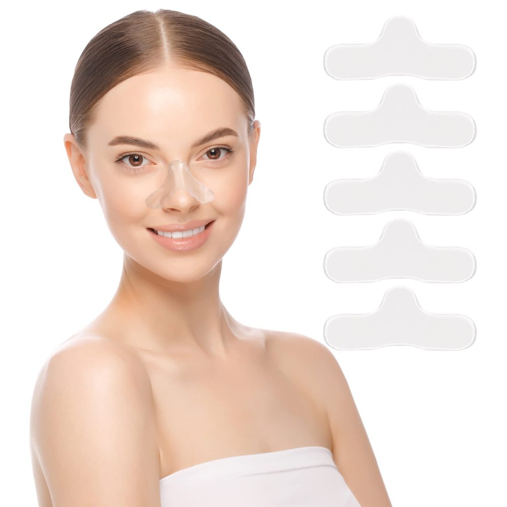 5 Pack CPAP Gel Nose Pads CPAP Nose Guard CPAP Nasal Pad Against Irritation and Soreness Nose Comfort Pad Premium Soft CPAP Cushions for Masks Adhesive Sticky Design