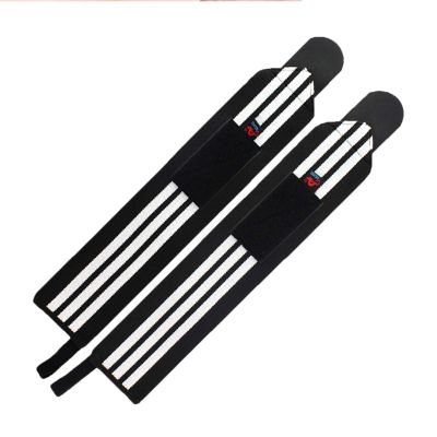 Cicilin 2 Pcs Wrist Guards Adjustable Wrist Support Breathable Wrist Braces Provide Hand Support for Fitness, Bench Press, Weightlifting One Size Left and Right Hand White Line