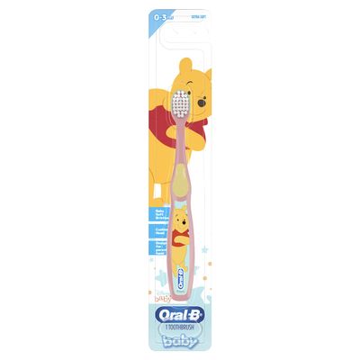 Oral-B Baby Toothbrush Featuring Disney's Pooh, Baby Soft Bristles, 0-3 Years, 1 Count