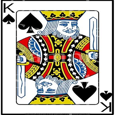 1/4 Sheet - King of Spades Poker Casino Birthday - D24606 - 2D Edible Cake Cupcake Party Topper