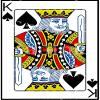 1/4 Sheet - King of Spades Poker Casino Birthday - D24606 - 2D Edible Cake Cupcake Party Topper view 1
