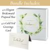 Bridesmaid Proposal Box - Gold Foil Stamped 'Will you be my Bridesmaid' Box Set of 4 Boxes & Cards I Bridesmaid Boxes I Boxes for Bridesmaid Proposal I Luxury Gift Boxes for Bridesmaids Proposal Gifts view 4