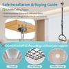 AOSSA Bed Trapeze for Elderly Pull Up, Stand Assist Lift Bar, Hospital Bedside Trapeze for Bed Mobility & Transfer, Ceiling Mounted Grab Bar, Stand Ladder Standing Helper for Disabled Handicap view 2