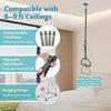 AOSSA Bed Trapeze for Elderly Pull Up, Stand Assist Lift Bar, Hospital Bedside Trapeze for Bed Mobility & Transfer, Ceiling Mounted Grab Bar, Stand Ladder Standing Helper for Disabled Handicap view 4