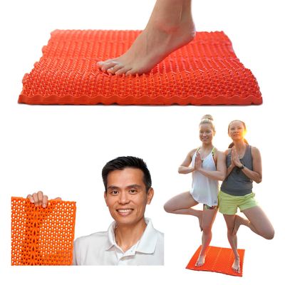 activelife Soft Neuropathy Mat for Pain Relief | Only 10 Minutes per Day Foot Massage Mat for Plantar Fasciitis & Arch Pain, Acupressure Foot Massager for Reflexology & Proprioception (Orange)