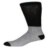 6 Pairs of Thermal Diabetic Crew Socks for Recreation Activities with Non-Binding Top (Grey with Black Top, 10-13) view 2