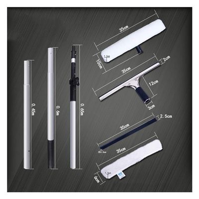 Shower Squeegees, Telescopic Professional Portable Durable Rubber Glass Wiper Blades For Bathroom High-rise Home And Car Glazed Windows (Color : Package 2, Size : 1.5m)