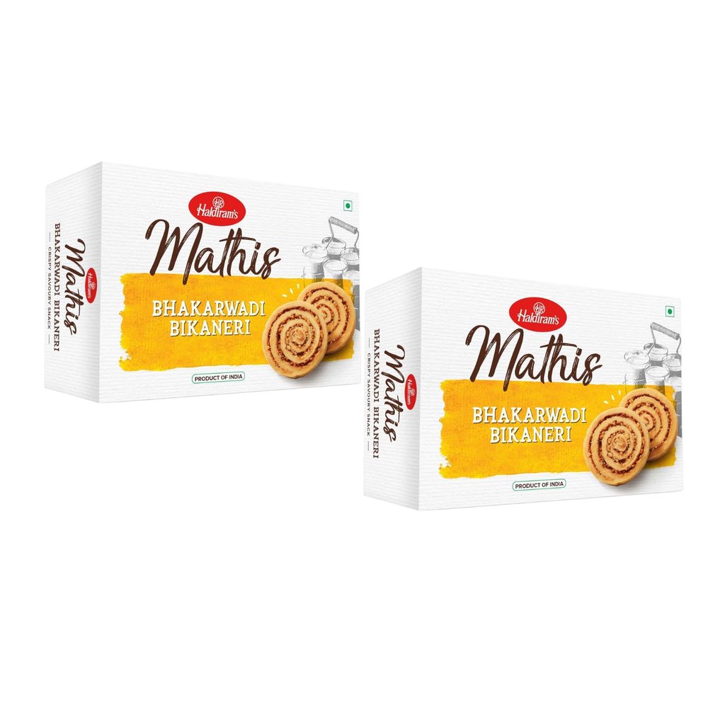 Haldiram's s Bhakarwadi Bikaneri 500 G X 2 Pcs(Pack Of 2 Boxes).