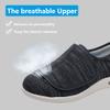 Womens Proven Foot Pain Relief Diabetic Shoes with Arch Support,Memory Foam Insole Wide Width Walking Orthopedic Edema Swollen Feet Arthritis Indoor/Outdoor Black Gray view 3