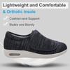 Womens Proven Foot Pain Relief Diabetic Shoes with Arch Support,Memory Foam Insole Wide Width Walking Orthopedic Edema Swollen Feet Arthritis Indoor/Outdoor Black Gray view 4