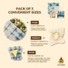 SUPERBEE Beeswax Wrap for Food, Set of 3 Bees Wax Wraps, Reusable Bees Paper for Wrapping Vegetables, Cheese, Bowl Covers and Sandwich Wrapping Paper, Beeswax Food Wraps (BeeIndigo) view 2