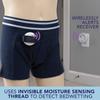 Rodger Wireless Bedwetting Alarm Kit - Bed Wetting System for Kids - Two Moisture Sensing Briefs, Waterproof Bed Pad, Guide Book, Free Mobile App - Child, Navy, Small view 4
