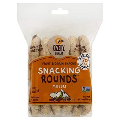 Ozery Bakery Family Bakery, Muesli, Snacking Rounds, Fruit & Grain Snack Buns, 70 Calorie,, 10.6Count (Pack Of 6)