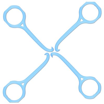 Aligner-B-Out v2 | Badass Blue 4 Pack | Invisalign Remover Tool & Aligner Remover Tool For All Aligners & Removable Retainers | Orthodontist Recommended Invisalign Accessories
