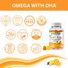 Greenfield Nutritions Smart Kids Halal Omega 3 Gummies with DHA - 60 Halal Vitamins for Kids, Supports Brain & Immune Health - Vegan, Non-GMO, Gluten, Gelatin-Free and Peanut-Free Halal Gummy Vitamins view 2