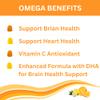 Greenfield Nutritions Smart Kids Halal Omega 3 Gummies with DHA - 60 Halal Vitamins for Kids, Supports Brain & Immune Health - Vegan, Non-GMO, Gluten, Gelatin-Free and Peanut-Free Halal Gummy Vitamins view 3
