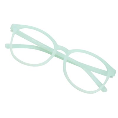 VisionGlobal Blue Light Blocking Glasses for Women/Men, Anti Eyestrain, Computer Reading, TV Glasses, Stylish Square Frame, Anti Glare (Green, 3.25 Magnification)