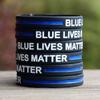 5 XL 9 Inch Blue Lives Matter Thin XL 9 Inch Blue Line Silicone Wristband view 2