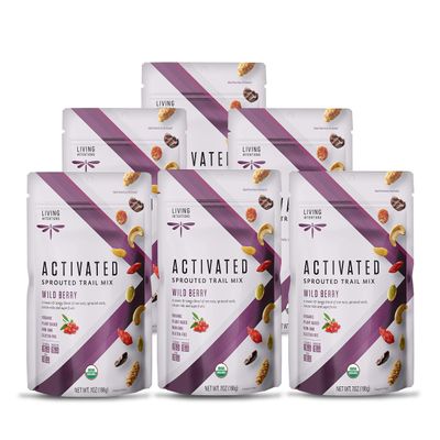 Living Intentions Organic Wild Berry Trail Mix NonGMO Gluten Free Vegan Paleo - 7 Oz ( Pack of 6 )