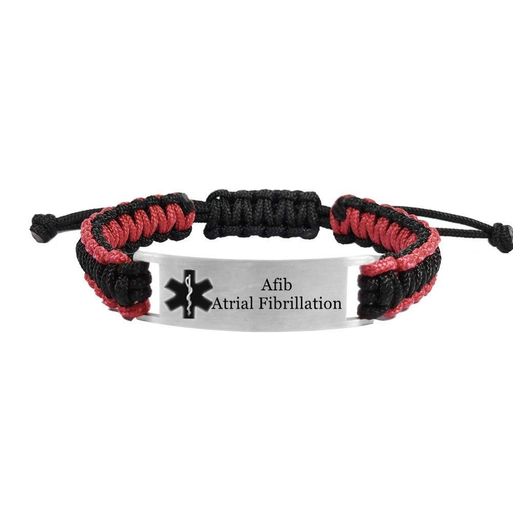 Adjustable Personalized Medical Alert Bracelets for Women Men Customized Med ID Bracelet Nameplate Emergency Contact SOS Health Alarm Jewelry Life Saver Outside for Son Daughter Dad Nana Papa