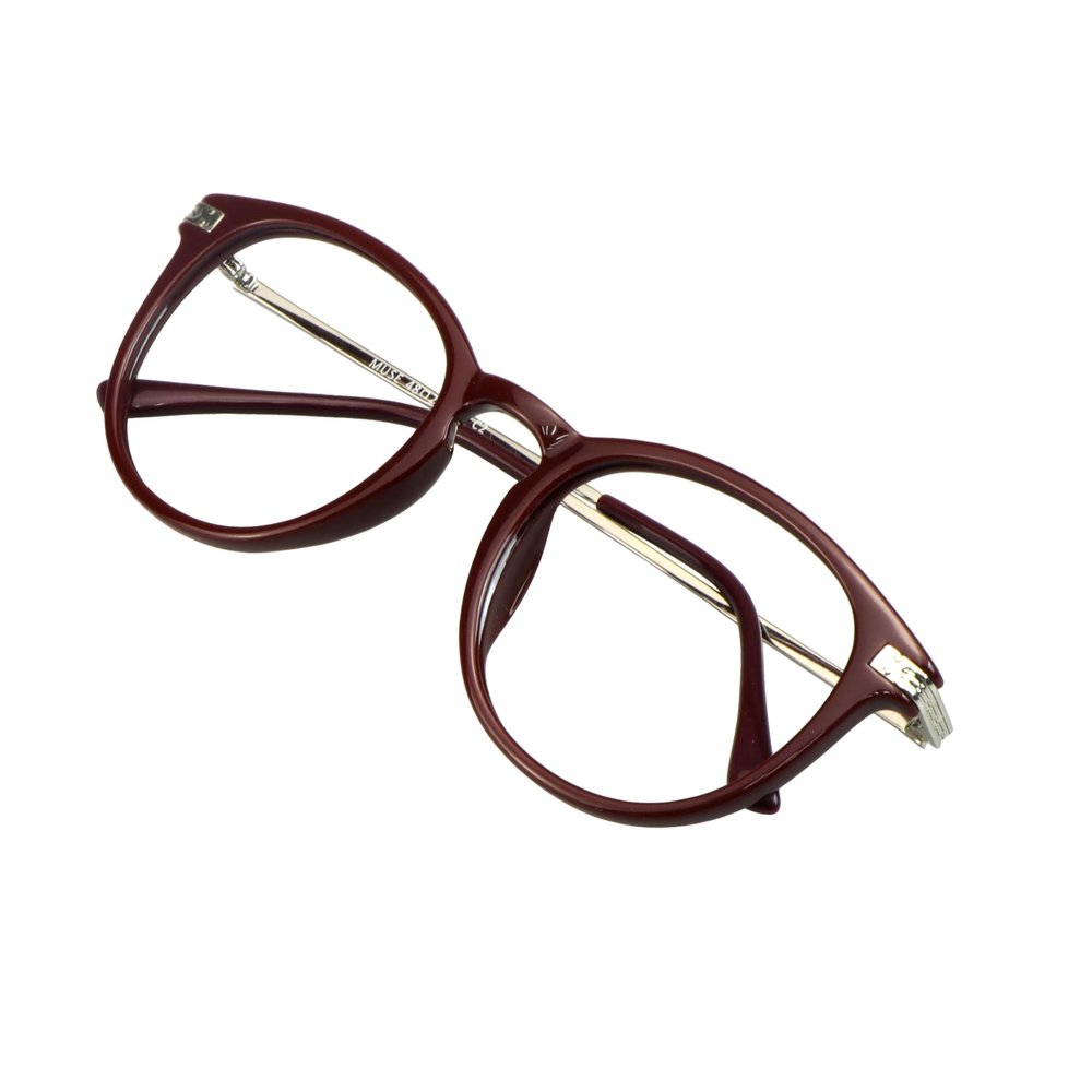 VisionGlobal Blue Light Blocking Glasses for Women, Anti Eyestrain, Computer Reading, TV Glasses, Stylish Oval Frame, Anti Glare (Red, 3.25 Magnification)