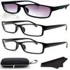 Nearsighted Shortsighted Myopia Distance Driving Glasses For Men Women Rectangle Shape Eyeglasses -1.00 (3 Pack) view 1