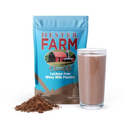Hester FARM Lactose Free Chocolate Whey Milk Powder, for Kids and Adults, Lactose-Free Chocolate Milk, Instant Breakfast, Chocolate 300g