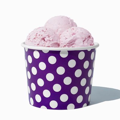 UNIQ 1000-Count 12 oz Polka Dot Disposable Ice Cream Bowls Purple Color | For Hot or Cold Foods | Ice Cream Bar Supplies Frozen Dessert Supplies