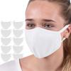 10-Pack Reusable Washable Double Layer Cotton Poly Face Mask, White, Unisex view 1