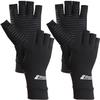 2 Pairs Copper Arthritis Gloves - Compression Gloves for Arthritis Pain Relief Rheumatoid Osteoarthritis Carpal Tunnel, Fingerless Copper Gloves for Typing, Daily Work - for Women Men Black (Medium) view 1