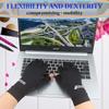 2 Pairs Copper Arthritis Gloves - Compression Gloves for Arthritis Pain Relief Rheumatoid Osteoarthritis Carpal Tunnel, Fingerless Copper Gloves for Typing, Daily Work - for Women Men Black (Medium) view 4