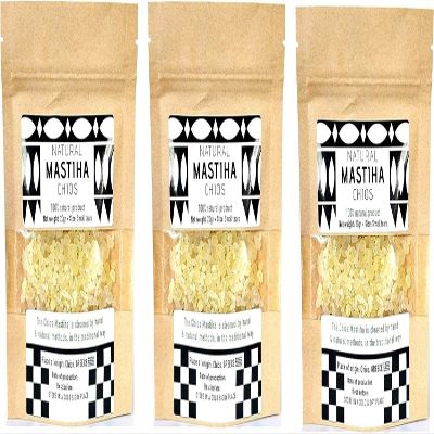 Chios Mastiha Tears Gum Greek 100% Natural Mastic Packs From Mastic Growers 60gr (3x20gr Small Tears)