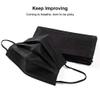 100PCS 3 ply black disposable face shield filter protection breathable dust proof view 3