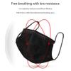 100PCS 3 ply black disposable face shield filter protection breathable dust proof view 4