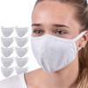 10-Pack Reusable Washable Double Layer Cotton Poly Face Mask, Gray, Unisex view 1