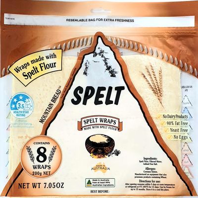 Mountain Bread Spelt Wraps (15 Pack - Case)